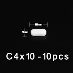 PTFE Magnetic Stirrer Bar Cylindrical Stir Bar Type-C Magneton Laboratory Chemical Stirring Bars Mixer White Spin Bars , 10Pcs