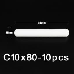 PTFE Magnetic Stirrer Bar Cylindrical Stir Bar Type-C Magneton Laboratory Chemical Stirring Bars Mixer White Spin Bars , 10Pcs