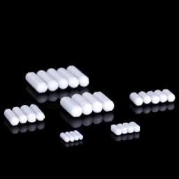 PTFE Magnetic Stirrer Bar Cylindrical Stir Bar Type-C Magneton Laboratory Chemical Stirring Bars Mixer White Spin Bars , 10Pcs
