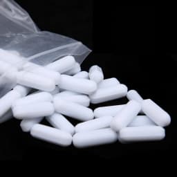 PTFE Magnetic Stirrer Bar Cylindrical Stir Bar Type-C Magneton Laboratory Chemical Stirring Bars Mixer White Spin Bars , 10Pcs