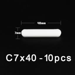 PTFE Magnetic Stirrer Bar Cylindrical Stir Bar Type-C Magneton Laboratory Chemical Stirring Bars Mixer White Spin Bars , 10Pcs
