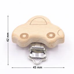5PCS Wooden Rabbit Star Pacifier Clip Baby Accessories Wooden Animal Pacifier Metal Holder Elephant Pacifier Wooden Baby Teeth