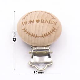 5PCS Wooden Rabbit Star Pacifier Clip Baby Accessories Wooden Animal Pacifier Metal Holder Elephant Pacifier Wooden Baby Teeth