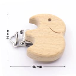5PCS Wooden Rabbit Star Pacifier Clip Baby Accessories Wooden Animal Pacifier Metal Holder Elephant Pacifier Wooden Baby Teeth