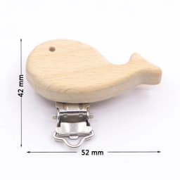 5PCS Wooden Rabbit Star Pacifier Clip Baby Accessories Wooden Animal Pacifier Metal Holder Elephant Pacifier Wooden Baby Teeth