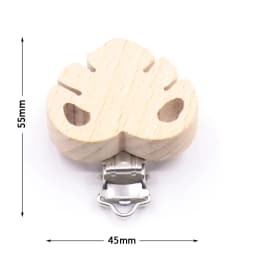 5PCS Wooden Rabbit Star Pacifier Clip Baby Accessories Wooden Animal Pacifier Metal Holder Elephant Pacifier Wooden Baby Teeth
