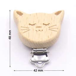 5PCS Wooden Rabbit Star Pacifier Clip Baby Accessories Wooden Animal Pacifier Metal Holder Elephant Pacifier Wooden Baby Teeth