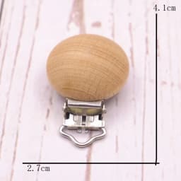 5PCS Wooden Rabbit Star Pacifier Clip Baby Accessories Wooden Animal Pacifier Metal Holder Elephant Pacifier Wooden Baby Teeth