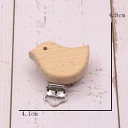 5PCS Wooden Rabbit Star Pacifier Clip Baby Accessories Wooden Animal Pacifier Metal Holder Elephant Pacifier Wooden Baby Teeth