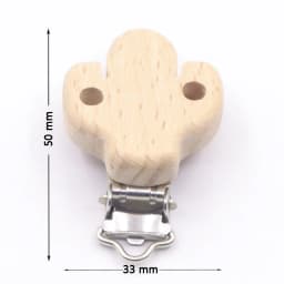 5PCS Wooden Rabbit Star Pacifier Clip Baby Accessories Wooden Animal Pacifier Metal Holder Elephant Pacifier Wooden Baby Teeth