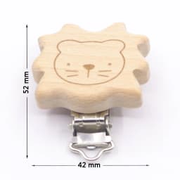 5PCS Wooden Rabbit Star Pacifier Clip Baby Accessories Wooden Animal Pacifier Metal Holder Elephant Pacifier Wooden Baby Teeth