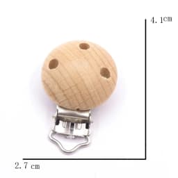 5PCS Wooden Rabbit Star Pacifier Clip Baby Accessories Wooden Animal Pacifier Metal Holder Elephant Pacifier Wooden Baby Teeth
