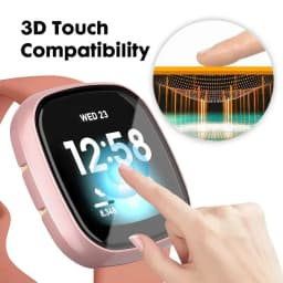 Matte Protective Case for Fitbit versa 3/Sense Cover Screen Protector Full Protective Shell for Fitbit versa 4/Sense2 Accessorie