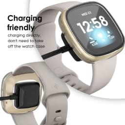 Matte Protective Case for Fitbit versa 3/Sense Cover Screen Protector Full Protective Shell for Fitbit versa 4/Sense2 Accessorie