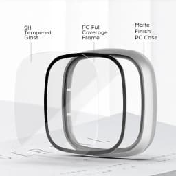 Matte Protective Case for Fitbit versa 3/Sense Cover Screen Protector Full Protective Shell for Fitbit versa 4/Sense2 Accessorie