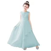 Dideyttawl Customized Chiffon Flower Girl Dress For Wedding Party First Communion 2025 Little Bride Gowns Junior Bridesmaid