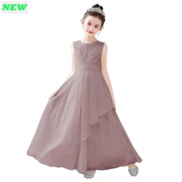 Dideyttawl Customized Chiffon Flower Girl Dress For Wedding Party First Communion 2025 Little Bride Gowns Junior Bridesmaid