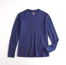 Men's 100% Merino Wool Thermal Long Sleeve T-Shirt Base Layer Breathable Wicking Anti-Odor Underwear for Outdoor Activities