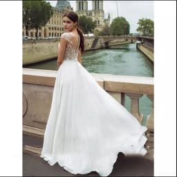 SoDigne Boho Wedding Dress 2022 Simple Side Slit Lace Backless Bridal Gown V-neck Beach Wedding Dresses Plus Size Customized