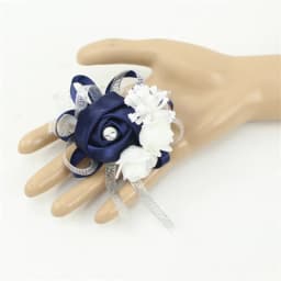 YO CHO Silk Roses White Wrist Corsage Wrist Flowers for Bridesmaids Flower Bracelet Pink Blue Bridal Sisters Wedding Accessories