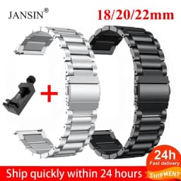 18mm 22mm 20mm Watch Band For Samsung Galaxy Watch 7/6/5/4/3 S3 Active2 Huawei Watch GT 7 Pro GT6 GT5 GT4 3 Stainless Steel Band