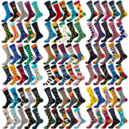 10 Pairs Lot Pack Men Women Couples Lover Socks New Arrival Rhombus Animal Christmas Cartoon Fruit Food Dot Cotton Happy Socks