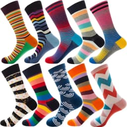 10 Pairs Lot Pack Men Women Couples Lover Socks New Arrival Rhombus Animal Christmas Cartoon Fruit Food Dot Cotton Happy Socks