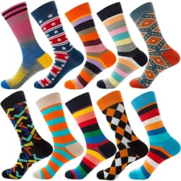10 Pairs Lot Pack Men Women Couples Lover Socks New Arrival Rhombus Animal Christmas Cartoon Fruit Food Dot Cotton Happy Socks