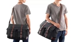 Men Business Messenger Bags For Men Shoulder Bag Vintage Canvas Crossbody Pack Retro Casual Office Travel Bag
