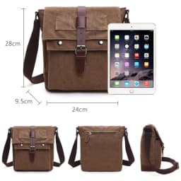 Men Business Messenger Bags For Men Shoulder Bag Vintage Canvas Crossbody Pack Retro Casual Office Travel Bag