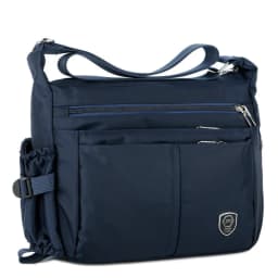 Men's Casual Shoulder Messenger Bag Splash-proof Nylon Oxford High Capacity Horizonta Crossbody Bag With Water Cup Side Pocket