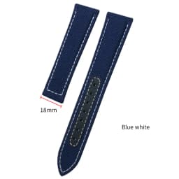 19mm 20mm Nylon Canvas Watch Strap For Omega Seamaster 300  AT150 Fabric Leather AQUA TERRA 150 Blue 21mm 22mm Watchband Buckle