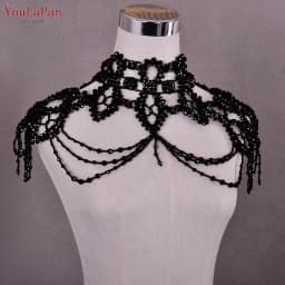 YouLaPan G09 Luxury Necklace Pearls Beads Wedding Shawl Bolero Vintage Tassels Capele for Bride DIY Wedding Cock Tail Party
