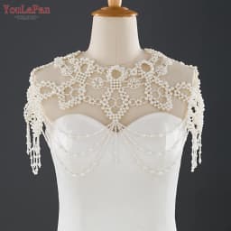 YouLaPan G09 Luxury Necklace Pearls Beads Wedding Shawl Bolero Vintage Tassels Capele for Bride DIY Wedding Cock Tail Party