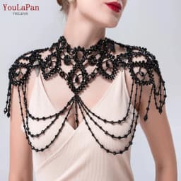 YouLaPan G09 Luxury Necklace Pearls Beads Wedding Shawl Bolero Vintage Tassels Capele for Bride DIY Wedding Cock Tail Party