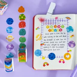Yoofun 100pcs/roll Kawaii Cartoon Washi Tape Decorative Adhesive Dot Masking Tape Stickers Scrapbooking DIY Stationery Tape