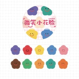 Yoofun 100pcs/roll Kawaii Cartoon Washi Tape Decorative Adhesive Dot Masking Tape Stickers Scrapbooking DIY Stationery Tape