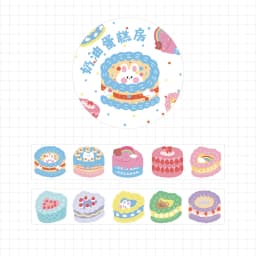 Yoofun 100pcs/roll Kawaii Cartoon Washi Tape Decorative Adhesive Dot Masking Tape Stickers Scrapbooking DIY Stationery Tape