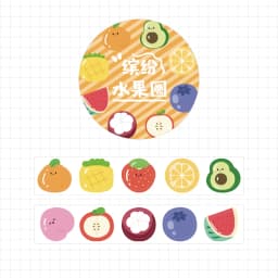 Yoofun 100pcs/roll Kawaii Cartoon Washi Tape Decorative Adhesive Dot Masking Tape Stickers Scrapbooking DIY Stationery Tape