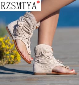Women's Retro Sandals Gladiator Ladies Clip Toe Vintage Boots Casual Tassel Rome Fashion Summer Woman Shoes Female 2020 New