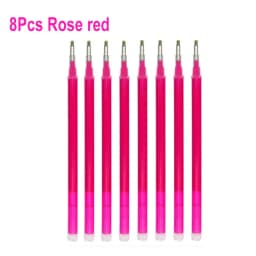 8Pcs/Set 0.7mm Erasable Gel Pen Refill Blue Black 8 Color Ink Rod Bullet Tip Office School Writing Stationery Washable Handle