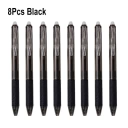 8Pcs/Set 0.7mm Erasable Gel Pen Refill Blue Black 8 Color Ink Rod Bullet Tip Office School Writing Stationery Washable Handle