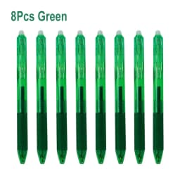8Pcs/Set 0.7mm Erasable Gel Pen Refill Blue Black 8 Color Ink Rod Bullet Tip Office School Writing Stationery Washable Handle