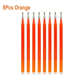 8Pcs/Set 0.7mm Erasable Gel Pen Refill Blue Black 8 Color Ink Rod Bullet Tip Office School Writing Stationery Washable Handle