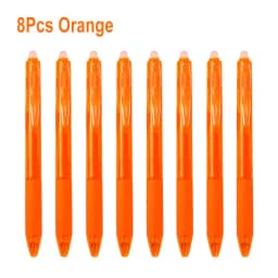 8Pcs/Set 0.7mm Erasable Gel Pen Refill Blue Black 8 Color Ink Rod Bullet Tip Office School Writing Stationery Washable Handle