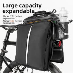ROCKBROS Bicycle Carrier Bag MTB Bike Bag Trunk Pannier Cycling Large Capacity Travel Bag Package Bags Bicycle Rear Carrier Bags