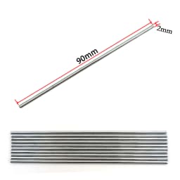 10pcs RC Silver Steel Rod Shaft Axles Straight Metal Round Linear Rail Round Length 30 50 70 100 110 150mm * Diameter 2mm