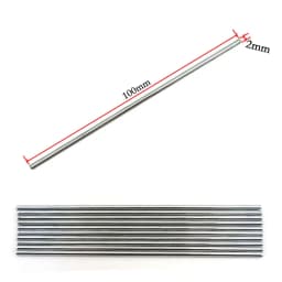10pcs RC Silver Steel Rod Shaft Axles Straight Metal Round Linear Rail Round Length 30 50 70 100 110 150mm * Diameter 2mm