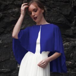 Women Wedding Bolero Soft Lightweight Chiffon Bridal Shawl High Low Formal Shrug Elegant Evening Capes for Lady with Button