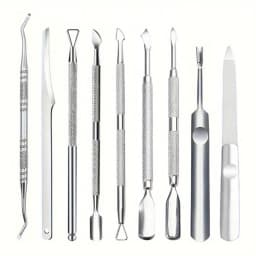 Multicolor Double-ended Stainless Steel Cuticle Pusher Dead Skin Push Remover For Pedicure Manicure Nail Art Cleaner Care Tools
